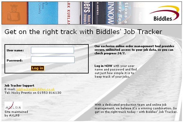 Biddles JobTracker sign in